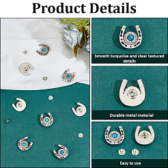 12Sets Zinc Alloy & Resin Coin Screw Rivet&nbsp;FIND-CP0003-39A