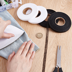 4 Rolls 2 Colors Double-sided Non Woven Fabric Fusing Tape Adhesive Hem Tape&nbsp;DIY-HY0002-88C