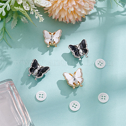 4Pcs 2 Colors Alloy Rhinestone Buttons&nbsp;FIND-ME0002-78