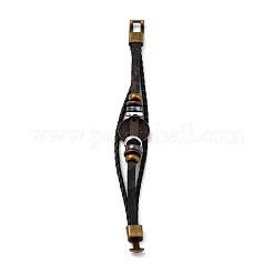 Braided Leather Cord Retro Multi-strand Bracelets&nbsp;BJEW-L616-20E