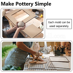 ポプラ材のシートとリング  土板ガイド用  正方形  パパイヤホイップ  20~30x20~30x0.45cm  7個/セット&nbsp;DIY-WH0530-12