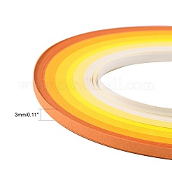 6色クイリングペーパー  段階的なカラー  ミックスカラー  390x3mm  約120ストリップ /袋  20strips /色&nbsp;DIY-J001-3mm-A