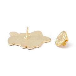 キャットスター エナメルピン  バックパック服の動物合金バッジ  ゴールドカラー  ブラック  25x30.5x1.5mm  ピン：1mm&nbsp;JEWB-H008-38G