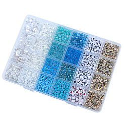DIY 24 Style Acrylic & ABS Beads Jewelry Making Finding Kit&nbsp;DIY-NB0012-02D