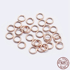 スターリングシルバーは、丸カンを閉じた  ラウンド  ローズゴールド  21ゲージ  7x0.7mm  内径：5.5mm  約126個/10g&nbsp;STER-F036-03RG-0.7x7