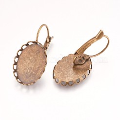 Brass Leverback Earring Findings&nbsp;KK-WH0009-03AB