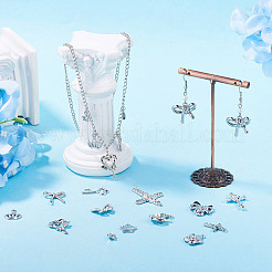 45個15スタイルラックメッキ合金チャーム  混合形状  プラチナ  9~26.5x6.5~26x1.8~6.5mm  穴：1.6mm&nbsp;FIND-TA0008-90