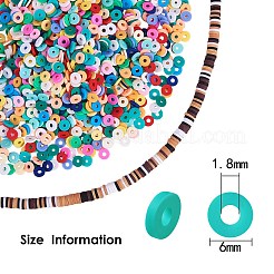 13 Strands 13 Colors Handmade Polymer Clay Beads Strands&nbsp;CLAY-SZ0001-18