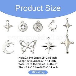 20Pcs 9 Styles Rack Plating Alloy Pendantss&nbsp;FIND-YW0005-18