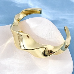 Brass Cuff Bangles for Women&nbsp;BJEW-Q060-03G