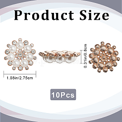 10Pcs Flower Sew on Rhinestone&nbsp;FIND-GF0004-93KCG