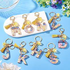 Alloy Resin Polygon Keychains&nbsp;KEYC-TADJ0002-03G-J
