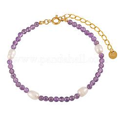 Natural Amethyst Round Beaded Bracelets for Women&nbsp;QY9574