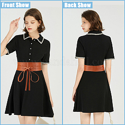 2Pcs 2 Colors Imitation Leather Wrap Around Waist Bands&nbsp;AJEW-CP0008-08B