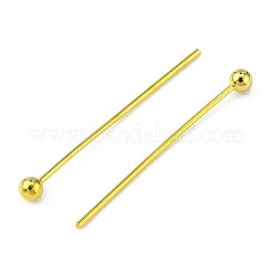 真鍮のボールヘッドピン  ジュエリー作りパーツ  ゴールドカラー  24ゲージ  20x0.5mm  ヘッド：2mm&nbsp;KK-YW0001-42