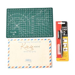 DIY切り絵はがき作成キット  201ステンレススチールニッキングツールセット付き  ゴムパッドと紙  ミックスカラー  23.5~220x4.5~150x0.3~14mm  48個/セット&nbsp;DIY-D040-01