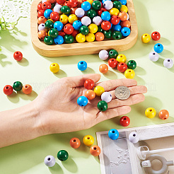 240Pcs 6 Colors Natural Wooden Beads&nbsp;WOOD-TA0002-74A