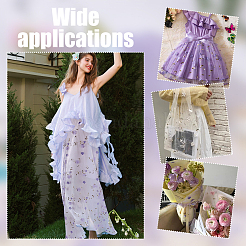 1Pc Polyester Embroidered Mesh Fabric&nbsp;DIY-FG0008-42