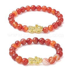 Natural Carnelian Stretch Bracelets Sets&nbsp;BJEW-JB12182
