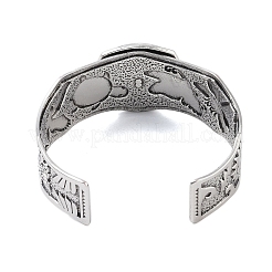 星座合金オープンカフバングル女性用男性用  アンティークシルバー  双子座  内径：2-1/2インチ（6.2cm）  20~31mm&nbsp;LS-BJEW-C064-01AS-06