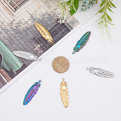 18Pcs 3 Colors 201 Stainless Steel Pendant Settings for Enamel&nbsp;STAS-DC0013-47