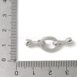 Brass Micro Pave Clear Cubic Zirconia Fold Over Clasps&nbsp;KK-M320-11P