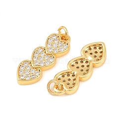 Brass Micro Pave Cubic Zirconia Pendants&nbsp;KK-F927-12F-G
