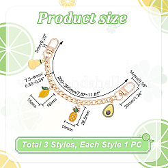 Fruit Alloy Enamel Pendant Decorative Purse Chains&nbsp;AJEW-AB00101