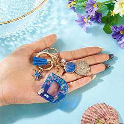 Star Resin & Shell Keychains&nbsp;KEYC-TAC00087-01D