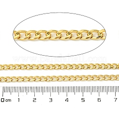 10m イオンプレーティング(IP) 304 ステンレススチールカーブチェーン  溶接されていない  スプールで  18KGP本金メッキ  5.5x3.5x1.5mm  約32.81フィート（10m）/ロール&nbsp;CHS-G035-03B-G