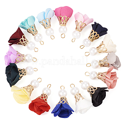 32Pcs 16 Colors Flower Chiffon Pendants&nbsp;FIND-TA0003-41