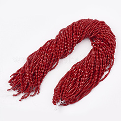 Opaque Solid Color Glass Beads Strands&nbsp;GLAA-S178-14C-02