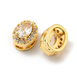 Brass Micro Pave Cubic Zirconia Beads&nbsp;KK-Q809-30G