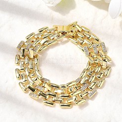 Brass Watch Band Chain Bracelets for Men Women&nbsp;BJEW-H630-11G
