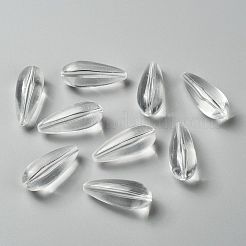 透明なアクリルビーズ  ティアドロップ  透明  37x15mm  穴：2mm  約105個/500g&nbsp;PL6315Y