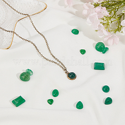 12Pcs 6 Style Natural Green Onyx Agate Cabochons&nbsp;G-FH0001-17