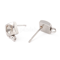 Non-Tarnish 201 Stainless Steel Stud Earring Findings&nbsp;STAS-P308-05P