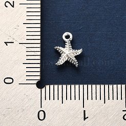 925 Sterling Silver Starfish Charms&nbsp;STER-U009-09S-02