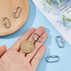 6Pcs Stainless Steel Locking Carabiner&nbsp;FIND-HS0002-46