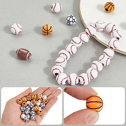 200Pcs 4 Styles Acrylic Beads&nbsp;OACR-SP0001-61
