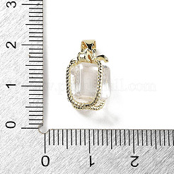 Natural Quartz Crystal Gift Box Charms&nbsp;G-P523-01G-06