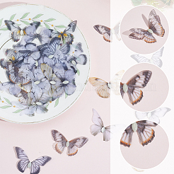 40Pcs 8 Colors Luminous Cloth & Resin Butterfly Ornament Accessories&nbsp;DIY-SP0006-24