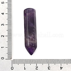 天然の混合宝石の尖ったペンダント  ファセット弾チャーム  40~41x10.5x9.5mm  穴：3mm&nbsp;G-Q035-01