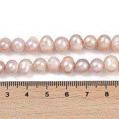 Natural Cultured Freshwater Pearl Beads Strands&nbsp;PEAR-I007-07X-06E