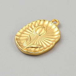 合金エナメルチャーム  花とオーバル  ゴールドカラー  ホワイト  22x16x2mm  穴：1.5mm&nbsp;FIND-WH20032-61F