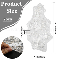 Flower Gauze & Sequin Embroidery Ornament Accessories&nbsp;DIY-WH0430-464B