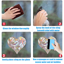 レインボープリズムパスター  窓のステッカーの装飾  スター  カラフル  8cm  9cm  10cm  12個/セット&nbsp;DIY-WH0203-78