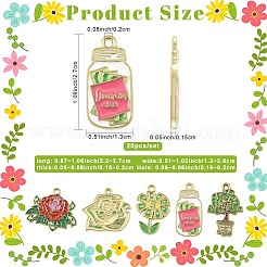 20Pcs 5 Styles Alloy Enamel Pendants&nbsp;ENAM-FS0004-48