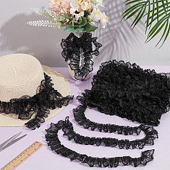 15 Yards Polyester Lace Flower Ribbons&nbsp;OCOR-WH0070-290