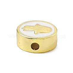 Real 18K Gold Plated Brass Enamel Beads&nbsp;KK-F814-05G-M